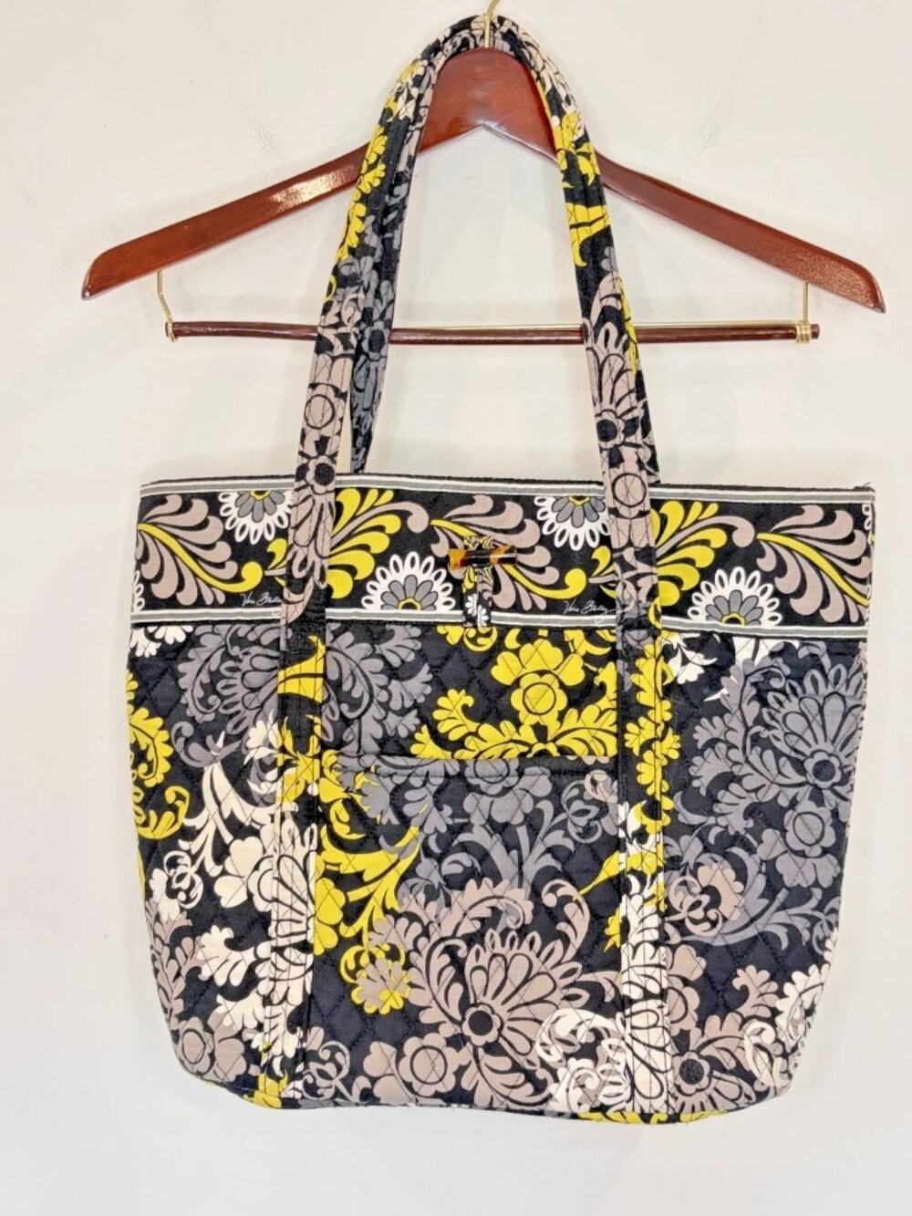 Vera Bradley Tote Retired Baroque Pattern Large Bag Missing Toggle Loop Closure